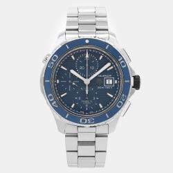 Tag Heuer Blue Stainless Steel Aquaracer CAK2112.BA0833 Automatic Men's Wristwatch 43 mm 