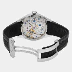 Tag Heuer Black Stainless Steel Carrera WV3010.EB0025 Manual Winding Men's Wristwatch 44 mm 