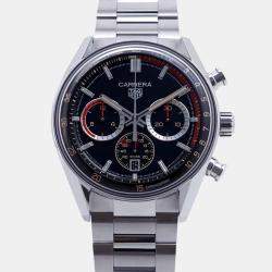 Tag Heuer Black Stainless Steel Carrera Porsche Chronograph Special Edition CBS2015.EB0381 Automatic Men's Wristwatch 42mm