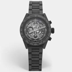 Tag Heuer Black Ceramic Stainless Steel Carrera CAR2A91.BH0742 Men's Wristwatch 45 mm 