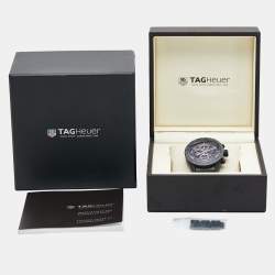 Tag Heuer Black Ceramic Stainless Steel Carrera CAR2A91.BH0742 Men's Wristwatch 45 mm 