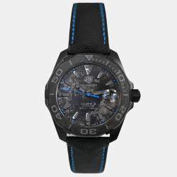 Tag Heuer Black Stainless Steel Aquaracer Calibre 5 WBD218C.FC6447 Automatic Men's Wristwatch 41mm