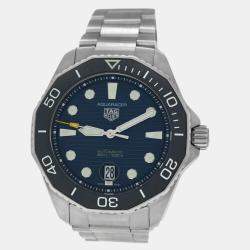 Tag Heuer Blue Stainless Steel Aquaracer Calibre 5 WBP201B.BA0632 Automatic Men's Wristwatch 43 mm