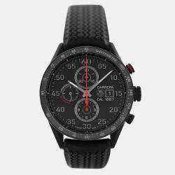 Tag Heuer Black Titanum Carrera Calibre 36 CAR2A80 Automatic Men's Wristwatch 43 mm
