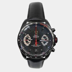 Tag Heuer Black Titanium Grand Carrera CAV518B Automatic Men's Wristwatch 43 mm