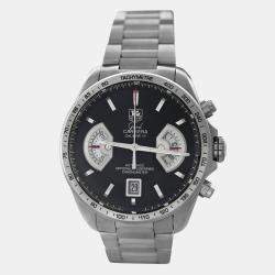 Tag Heuer Black Stainless Steel Grand Carrera CAV511A.BA0902 Automatic Men's Wristwatch 44 mm