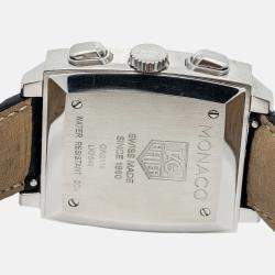Tag Heuer Monaco CW2119 Automatic White Stainless Steel Men's Wristwatch 38mm
