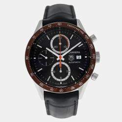 Pre Owned Tag Heuer Carrera CV2013.FC6234 Automatic Brown Stainless Steel Men's Wristwatch 41 mm