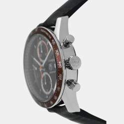 Pre Owned Tag Heuer Carrera CV2013.FC6234 Automatic Brown Stainless Steel Men's Wristwatch 41 mm