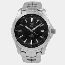 Pre Owned Tag Heuer Link WJF2110.BA0570 Automatic Black Stainless Steel Men's Wristwatch 39 mm
