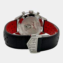Pre Owned TAG Heuer Carrera Calibre 16 CV2014 Automatic Black Dial Stainless Steel Men's Wristwatch 41 mm
