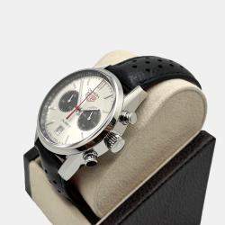 Pre Owned TAG Heuer Carrera Calibre 16 CV2014 Automatic Black Dial Stainless Steel Men's Wristwatch 41 mm