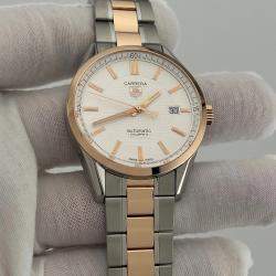 Pre Owned TAG Heuer Carrera Calibre 5 WV215E 39mm 18k Rose Gold Stainless Steel