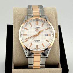 Pre Owned TAG Heuer Carrera Calibre 5 WV215E 39mm 18k Rose Gold Stainless Steel