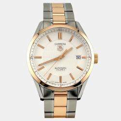 Pre Owned TAG Heuer Carrera Calibre 5 WV215E 39mm 18k Rose Gold Stainless Steel