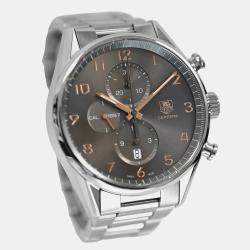 Pre Owned TAG Heuer Carrera CAR2013.BA0799 Automatic Stainless Steel Men's Wristwatch 43 mm