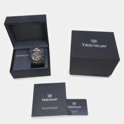 Pre Owned ساعة يد رجالية تاغ هيور كارييرا CAR201W أوتوماتيك رمادية ستانلس ستيل 43 مم