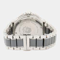 مملوكة مسبقًا ساعة يد رجالية تاغ هوير فورمولا 1 كرونوغراف دياموند CAH1212 ستانلس ستيل سوداء مرصعة بالألماس 41 مم