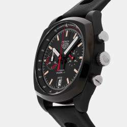 مملوكة مسبقًا ساعة يد رجالية تاغ هوير مونزا كرونوغراف إصدار محدود CR2080.FC6375 أوتوماتيك تيتانيوم أسود 42 مم مستعملة