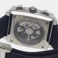 Pre Owned TAG Heuer Monaco Chronograph x Gulf Special Edition CBL2115.FC6494 Automatic Chronograph Blue Dial Stainless Steel Men's Wristwatch 39mm