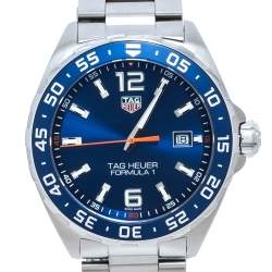 Pre Owned TAG Heuer Blue Stainless Steel Formula 1 WAZ1010.BA0842 Men's Wristwatch 43 mm