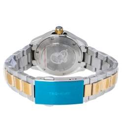 Pre Owned TAG Heuer Silver Opaline Two-Tone Stainless Steel Aquaracer WAY1120.BB0930 Men's Wristwatch 40.50 mm