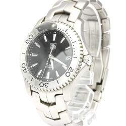 Tag Heuer Black Stainless Steel Link Quartz WJ1110 Men's Wristwatch 39 MM