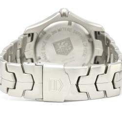 Tag Heuer Black Stainless Steel Link Quartz WJ1110 Men's Wristwatch 39 MM