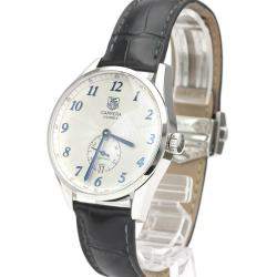 Pre Owned Tag Heuer Silver Stainless Steel Carrera WAS2111 Automatic Men's Wristwatch 39 MM
