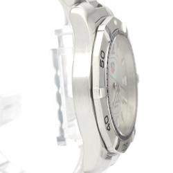 Pre Owned Tag Heuer Silver Stainless Steel Aquaracer WAF1112 Quartz Men's Wristwatch 39 MM