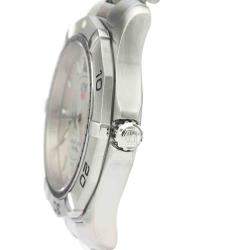 Pre Owned Tag Heuer Silver Stainless Steel Aquaracer WAF1112 Quartz Men's Wristwatch 39 MM