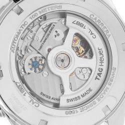 Tag Heuer Silver Stainless Steel Carrera Chronograph CAR2012 Men's Wristwatch 43 MM