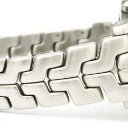 مملوكة مسبقًا Tag Heuer Blue Stainless Steel Link Quartz Chronograph CT1110 Men's Wristwatch 42 MM