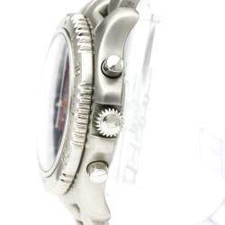 مملوكة مسبقًا Tag Heuer Blue Stainless Steel Link Quartz Chronograph CT1110 Men's Wristwatch 42 MM