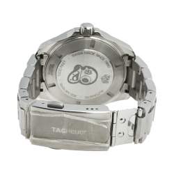 Pre Owned Tag Heuer Blue Stainless Steel Aquaracer GMT WAY201T Men's Wristwatch 43 mm