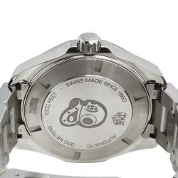 Pre Owned Tag Heuer Blue Stainless Steel Aquaracer GMT WAY201T Men's Wristwatch 43 mm