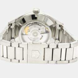 مملوكة مسبقًا Tag Heuer Black Stainless Steel Carrera Calibre 5 Day Date Automatic WAR211A Men's Wristwatch 39 MM