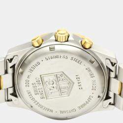 مملوكة مسبقًا ساعة يد رجالية تاغ هيوير 2000 كلاسيك بروفشنال كوارتز كرونوغراف CK1121  ست انلس ستيل مطلي ذهبي بيضاء 37مم