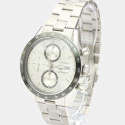Tag Heuer Silver Stainless Steel Carrera Chronograph Automatic