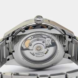 Pre Owned TAG Heuer Silver Stainless Steel Carrera Calibre 5 WAR211B Men's Wristwatch 39 mm