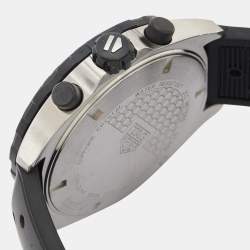 TAG Heuer Black Two-Tone Stainless Steel Rubber Formula 1 CAZ1010.FT8024 Men's Wristwatch 43 mm