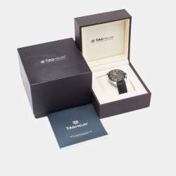 TAG Heuer Black Two-Tone Stainless Steel Rubber Formula 1 CAZ1010.FT8024 Men's Wristwatch 43 mm