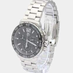 Pre Owned Tag Heuer Grey Stainless Steel Formula 1 CAU1115 Men's Wristwatch 42 mm