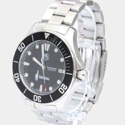 Pre Owned Tag Heuer Black Stainless Steel Aquaracer Eddie aikau LTD Edition WAB2012 Men's Wristwatch 41 mm