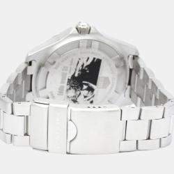 Pre Owned Tag Heuer Black Stainless Steel Aquaracer Eddie aikau LTD Edition WAB2012 Men's Wristwatch 41 mm