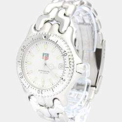 Pre Owned Tag Heuer Silver Stainless Steel Sel 200M WG1112 Men's Wristwatch 38 mm