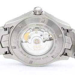 Pre Owned Tag Heuer Blue Stainless Steel Link Calibre WJ201C Men's Wristwatch 42 mm