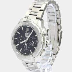 Pre Owned Tag Heuer Black Stainless Steel Aquaracer CAY211Z Automatic Men's Wristwatch 43mm