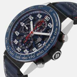 Tag Heuer Blue Stainless Steel Carrera CAR2A1N Automatic Men's Wristwatch 45 mm