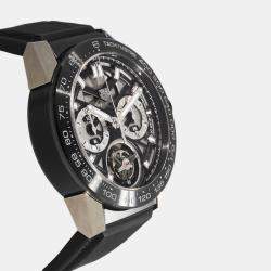 Tag Heuer Black Titanium Carrera CAR5A8Y.FC6377 Automatic Men's Wristwatch 45 mm